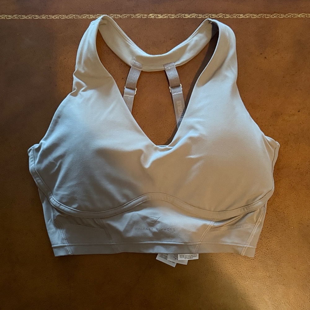 Gymshark Whitney Beige Strappy High-Support Sports Bra